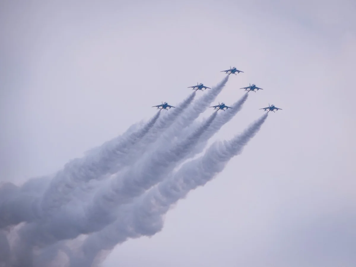 投稿写真：ブルーインパルス~スモーク全開！
