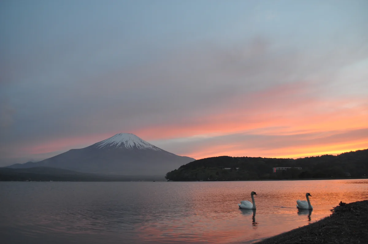 投稿写真：夕焼けと富士山