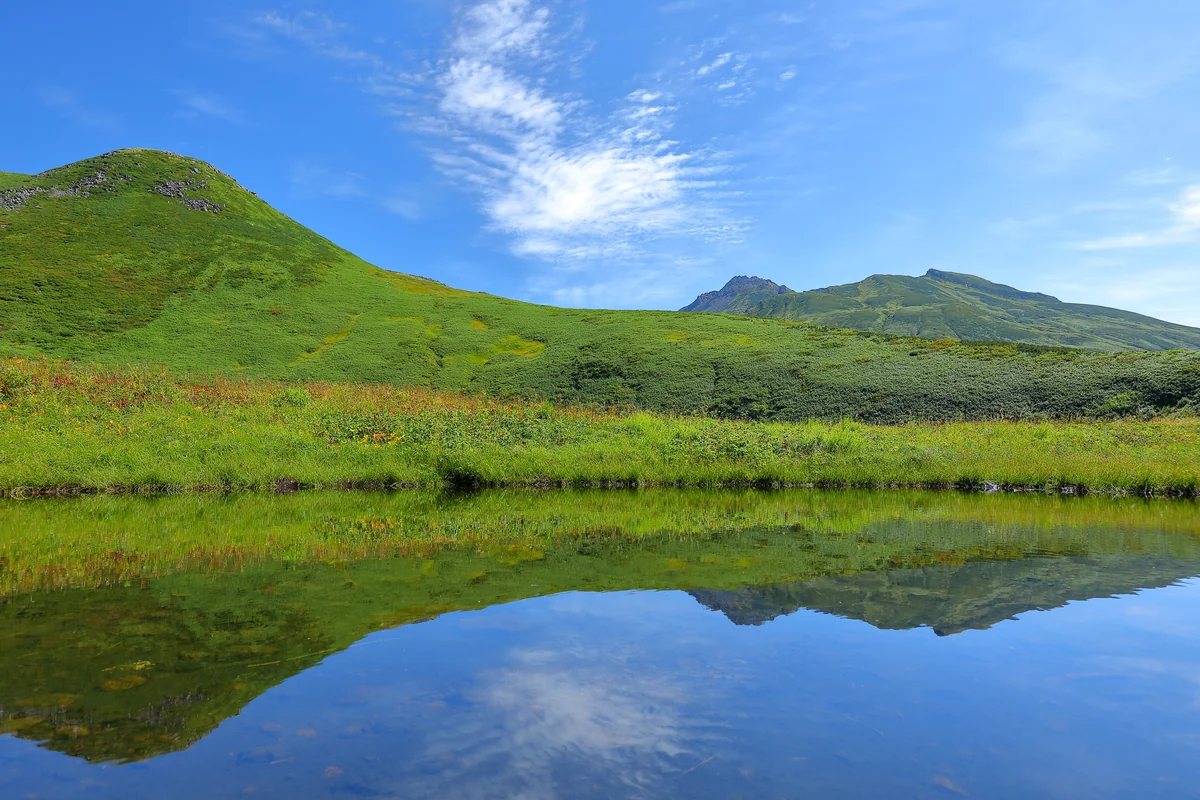 投稿写真：鳥海湖に映る鳥海山