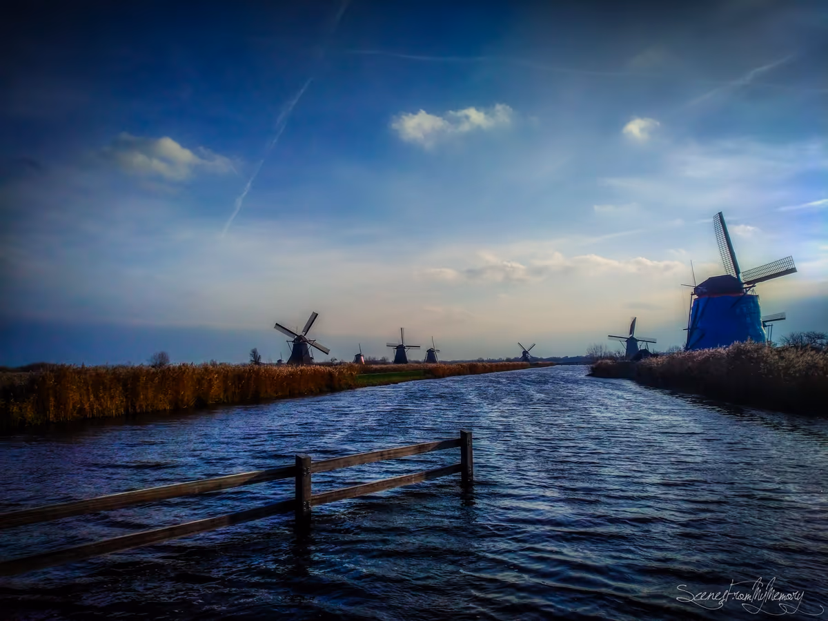 投稿写真：Windmills in the twilight