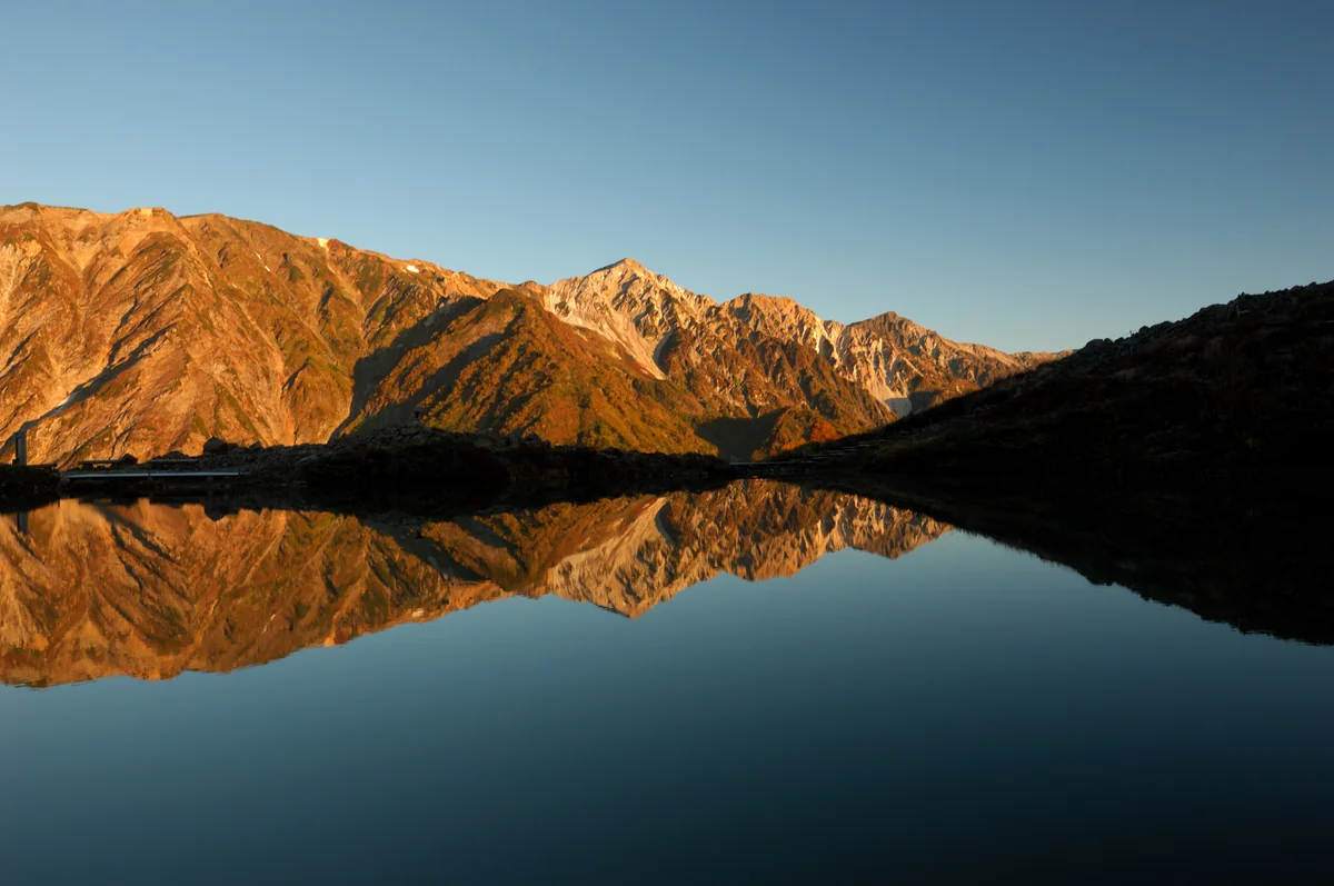投稿写真：鏡に映る白馬連峰