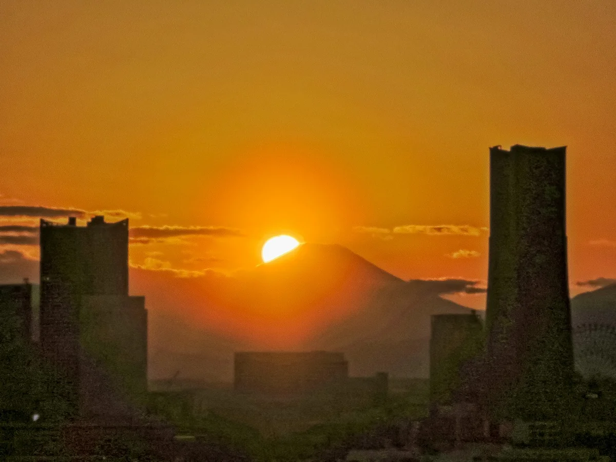 投稿写真：山腹ダイヤモンド富士