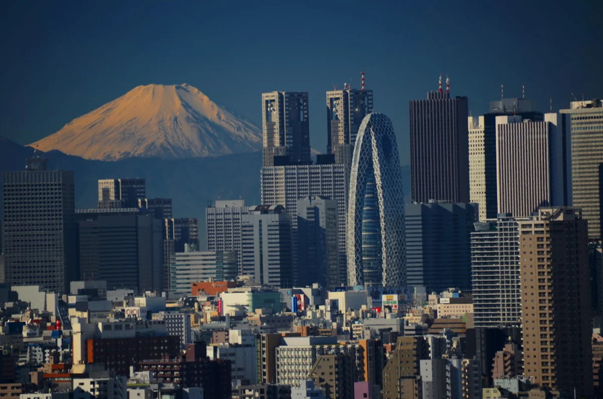 投稿写真：新宿高層ビル群と富士山