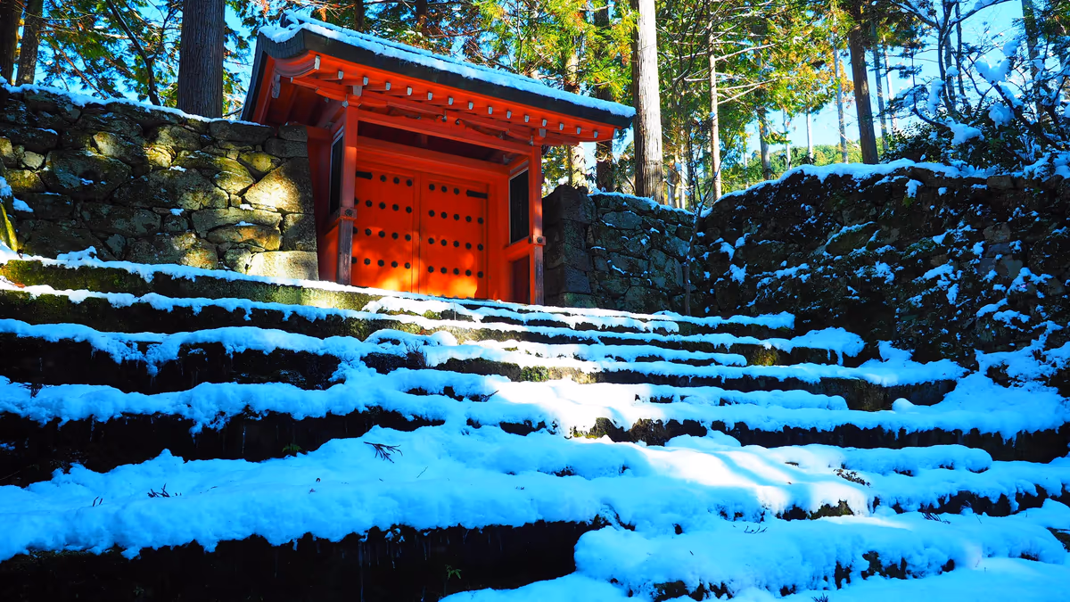 投稿写真：大原三千院　雪の朱雀門