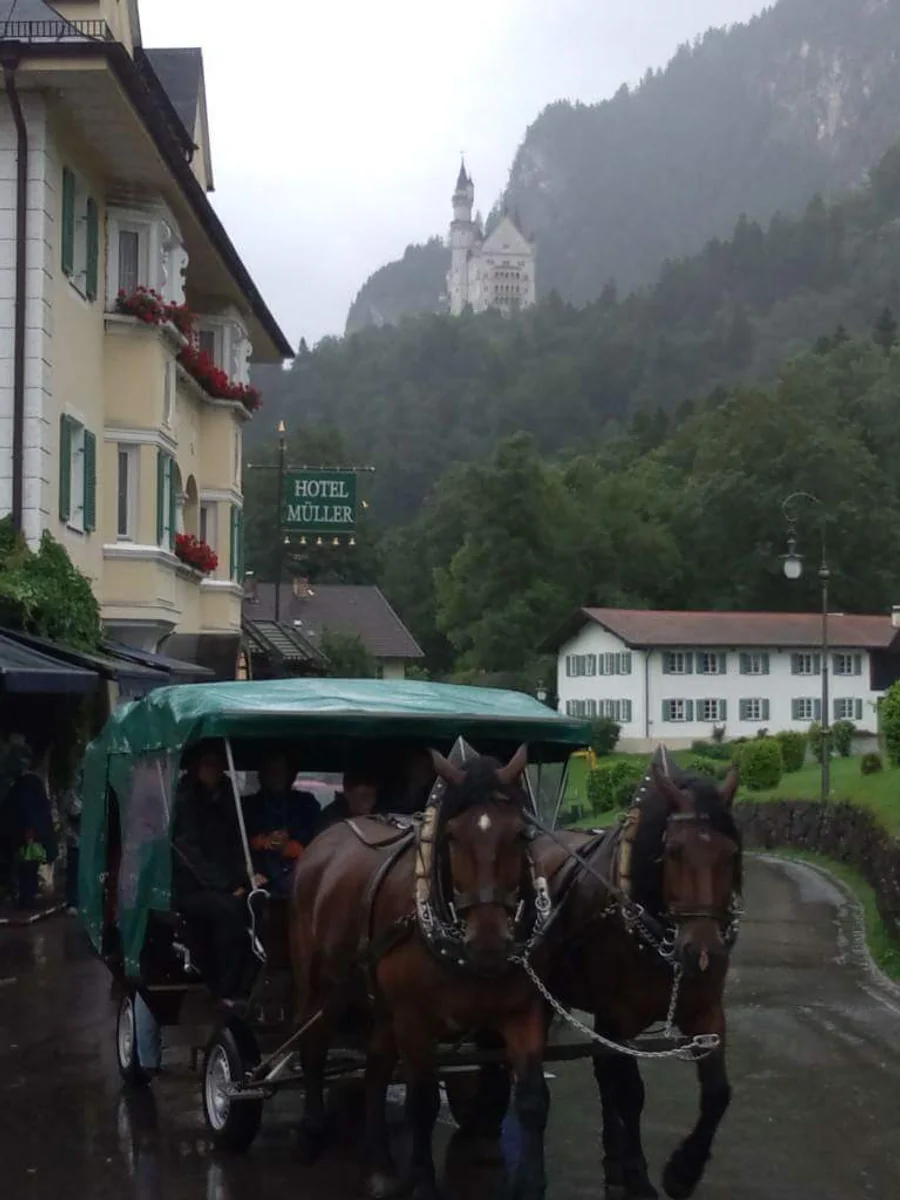 投稿写真：馬車とノイシュバンシュタイン城🏰