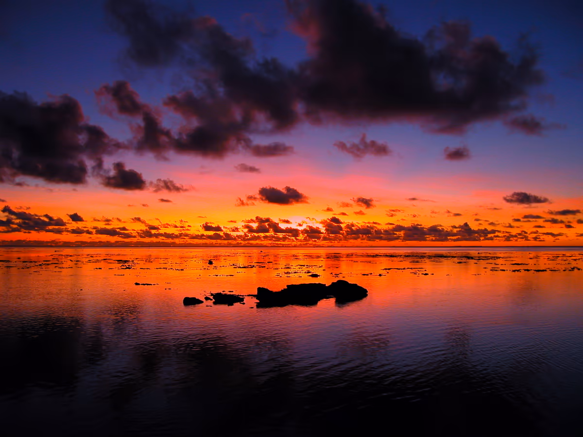 投稿写真：モーレア島の夕焼け