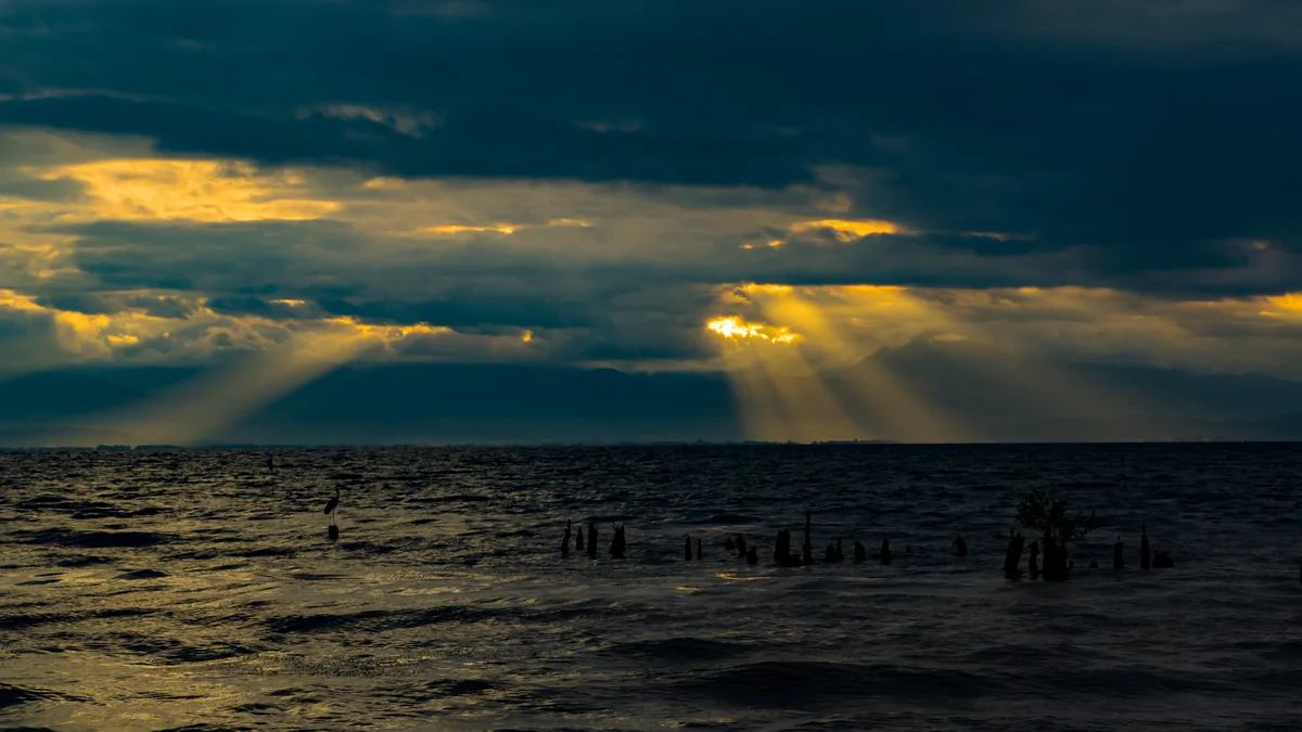 投稿写真：夜明けの湖畔