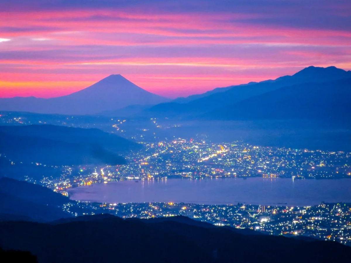 投稿写真：朝焼け富士と宝石箱