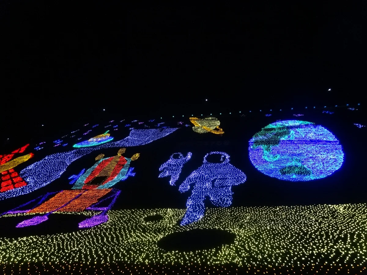 投稿写真：『コキアの谷でのイルミネーション』／東京ドイツ村