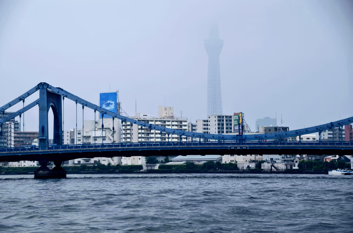投稿写真：清洲橋とおぼろなスカイツリー