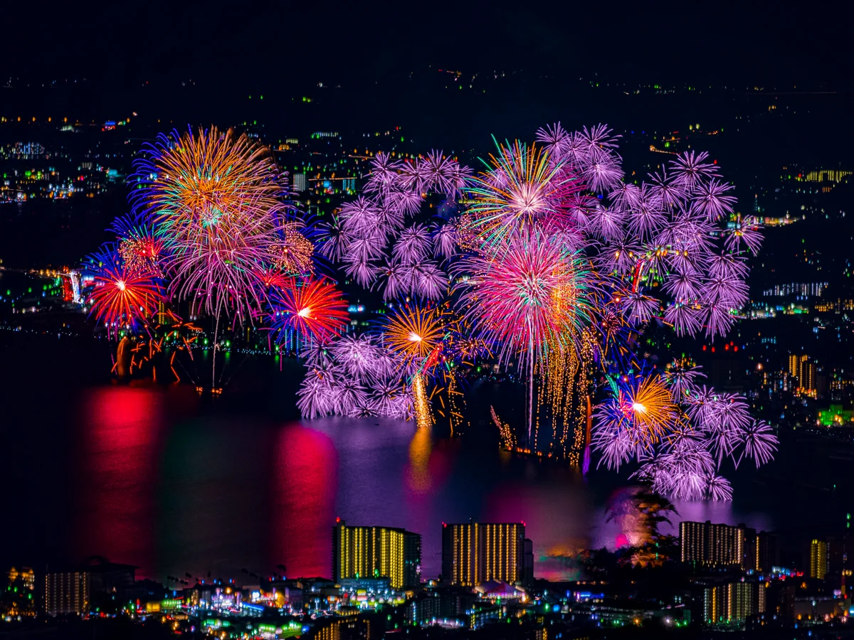 投稿写真：鮮烈琵琶湖大華火