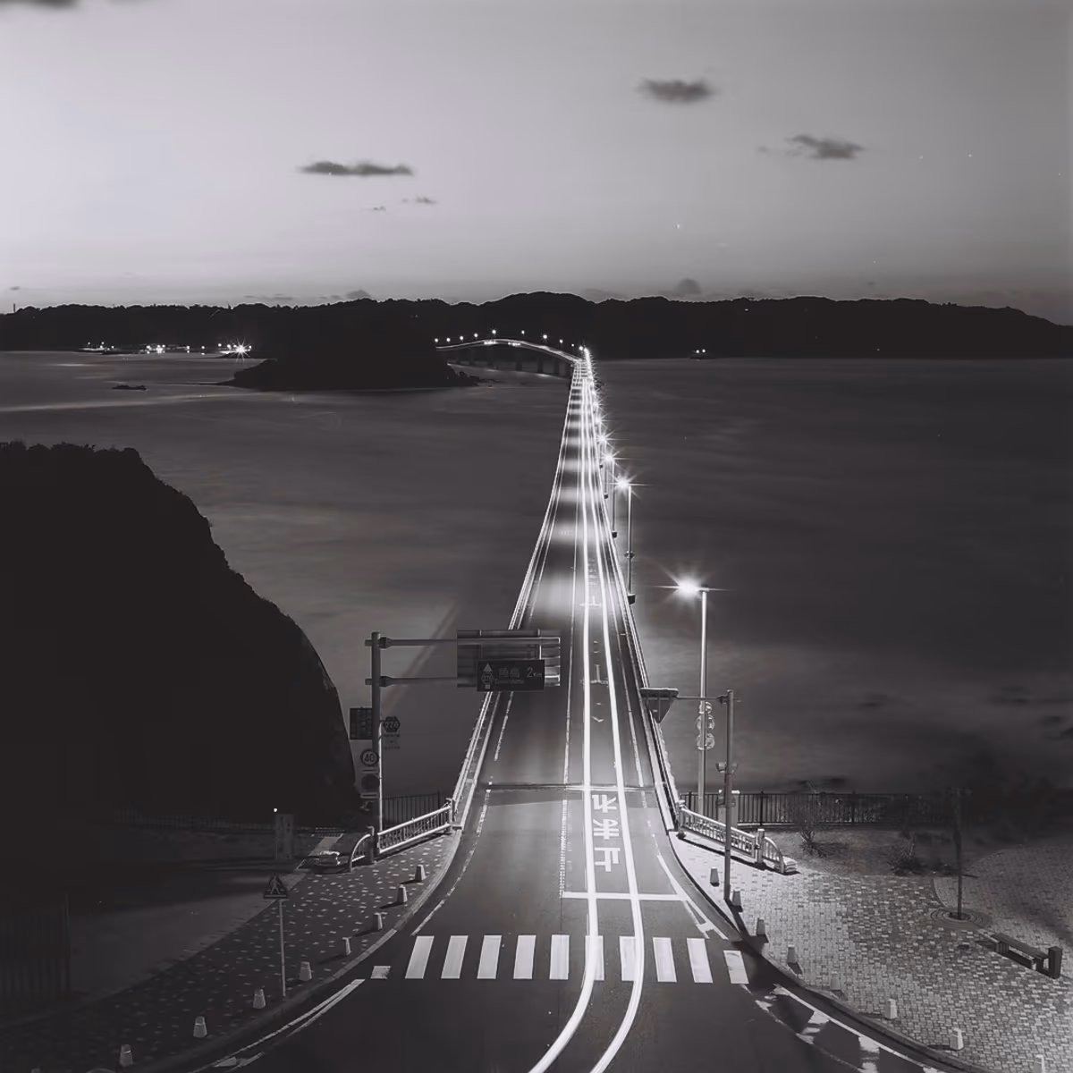 投稿写真：角島大橋夜景