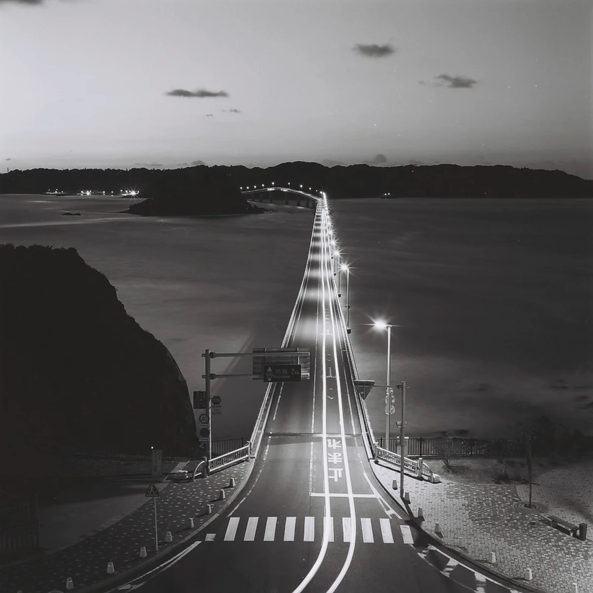 投稿写真：角島大橋夜景