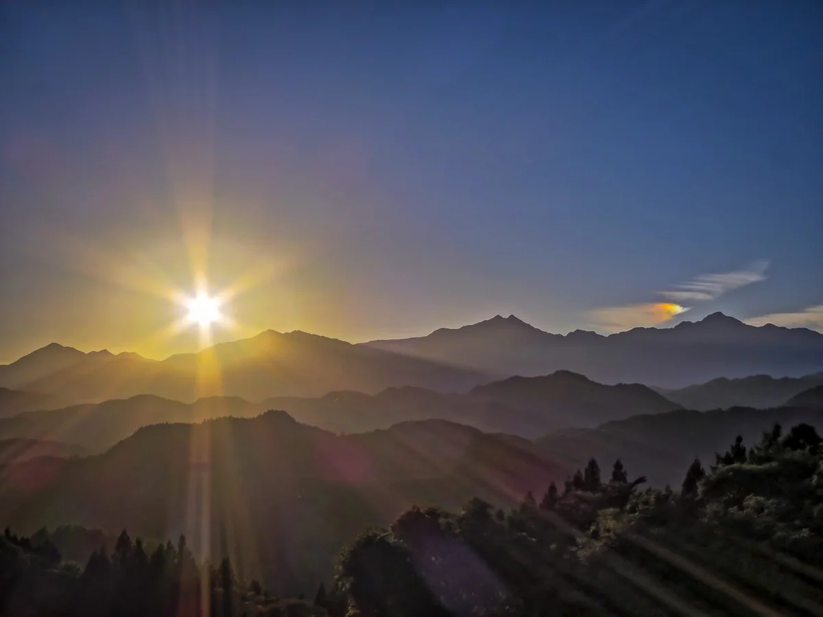 投稿写真：北アルプス夕景~幻日