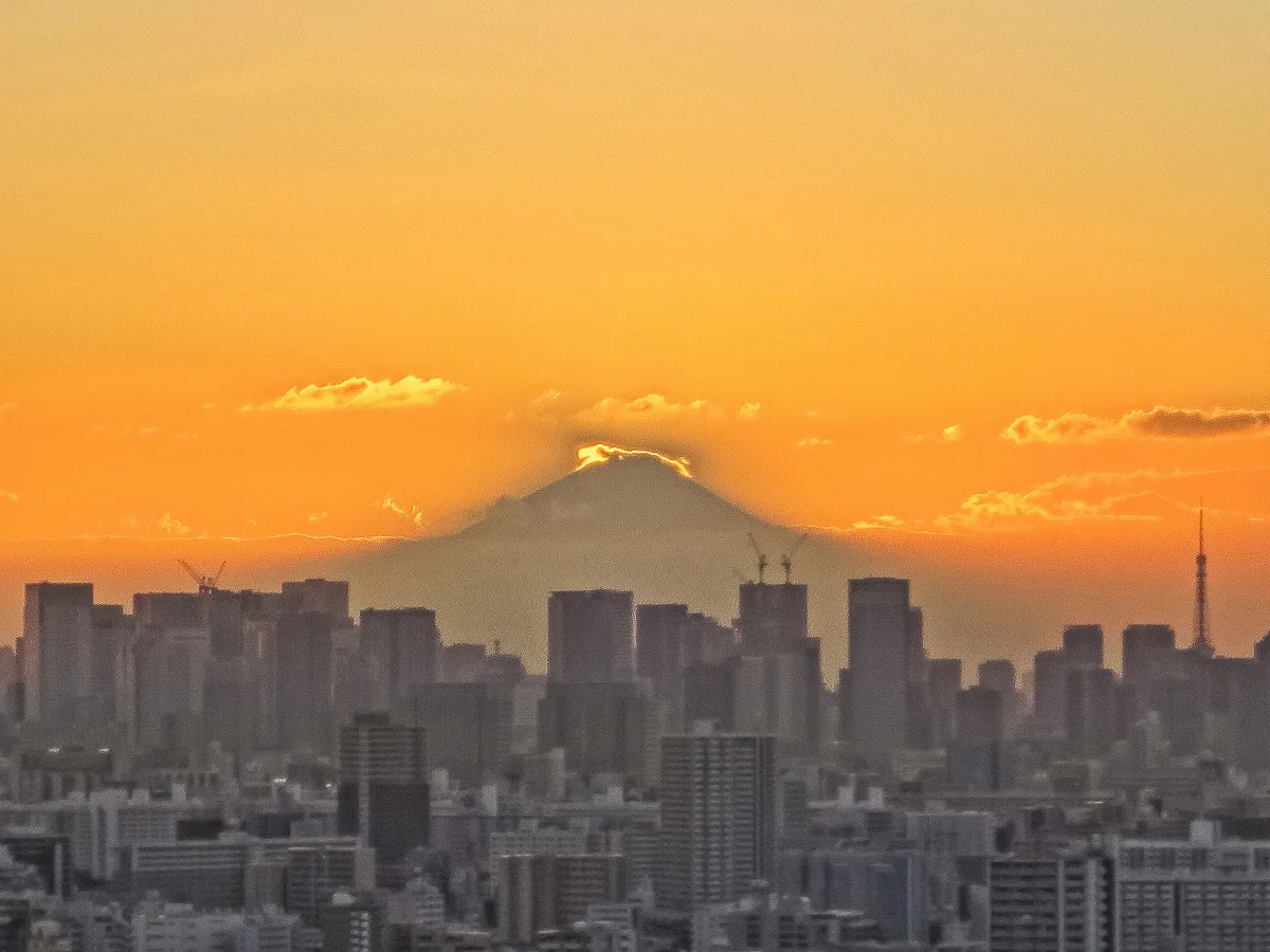 投稿写真：ダイヤモンド富士終了後の富士山