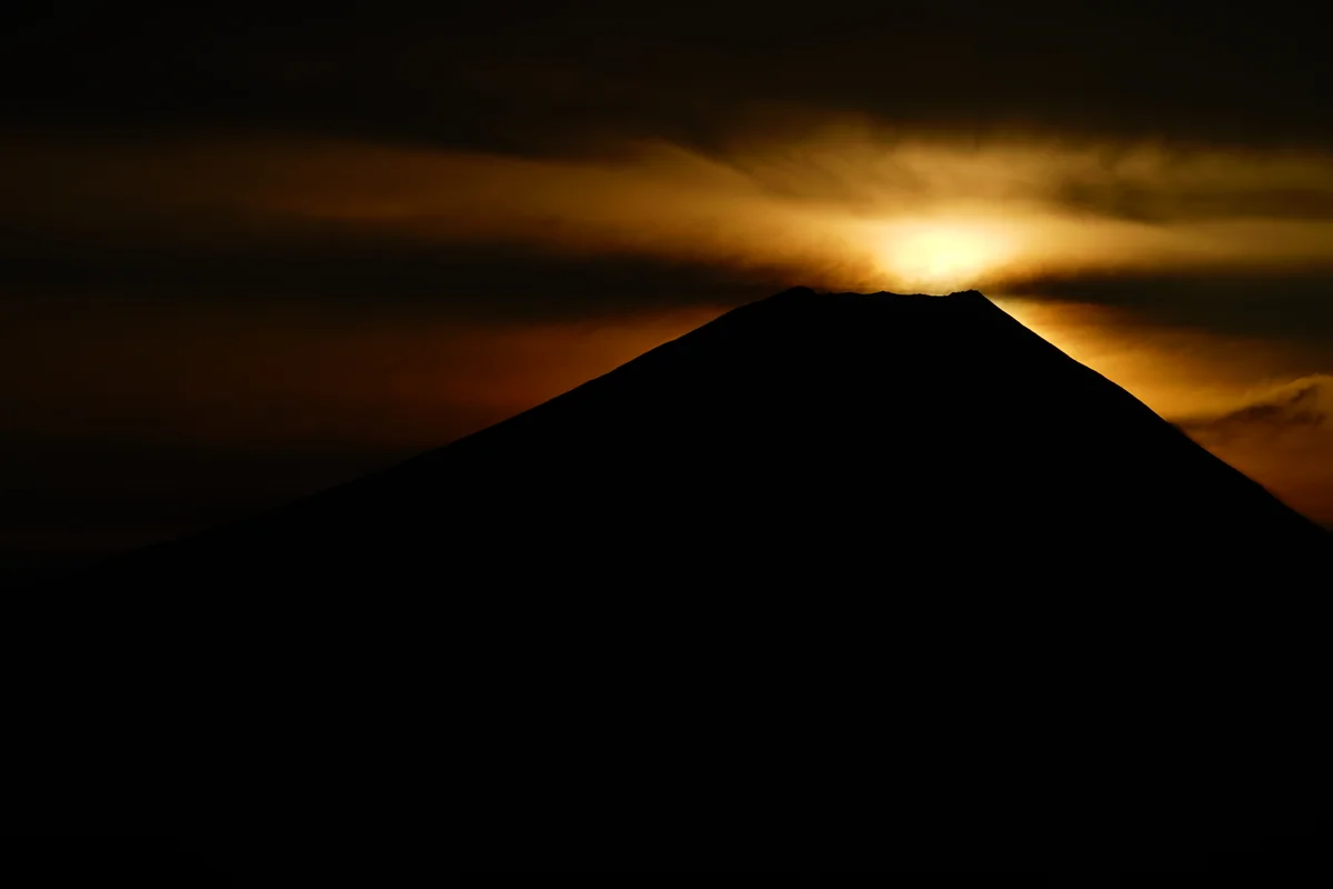 投稿写真：ダイヤモンド富士、、、