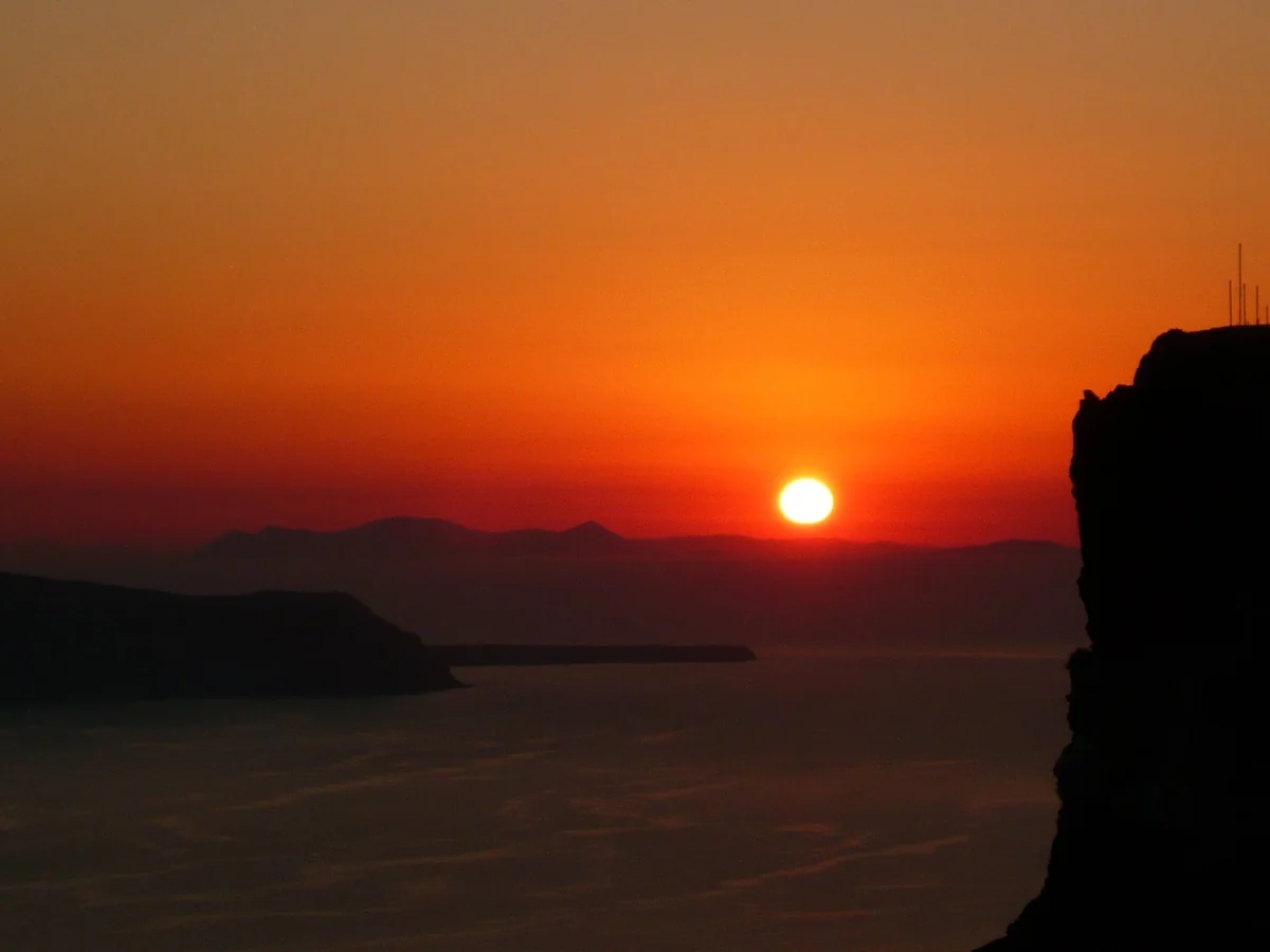 投稿写真：エーゲ海に沈む夕日