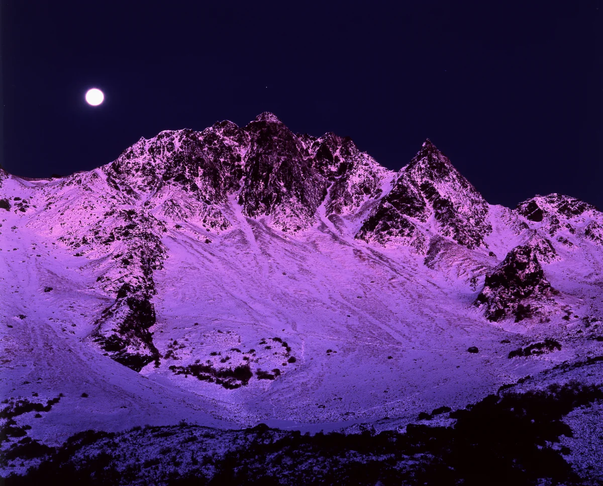 投稿写真：北アルプスの残月