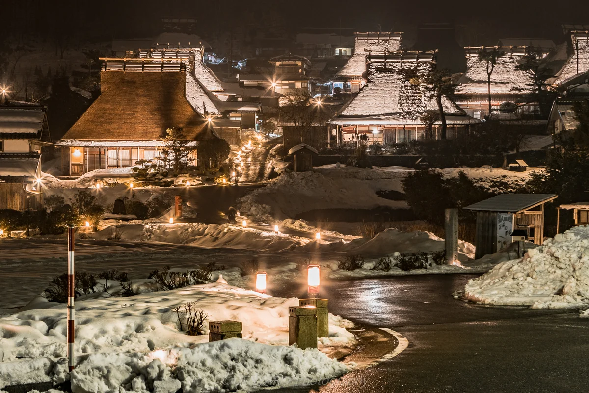 投稿写真：美山かやぶきの里　雪灯廊