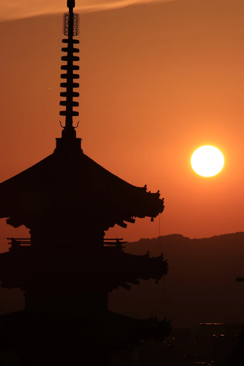 投稿写真：法観寺（八坂の塔）の夕日