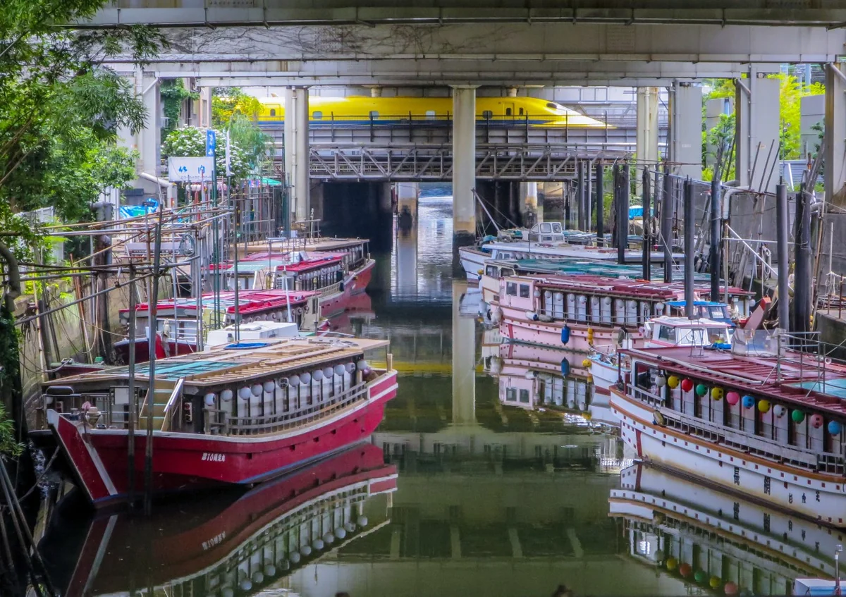 投稿写真：ドクターイエローと屋形船