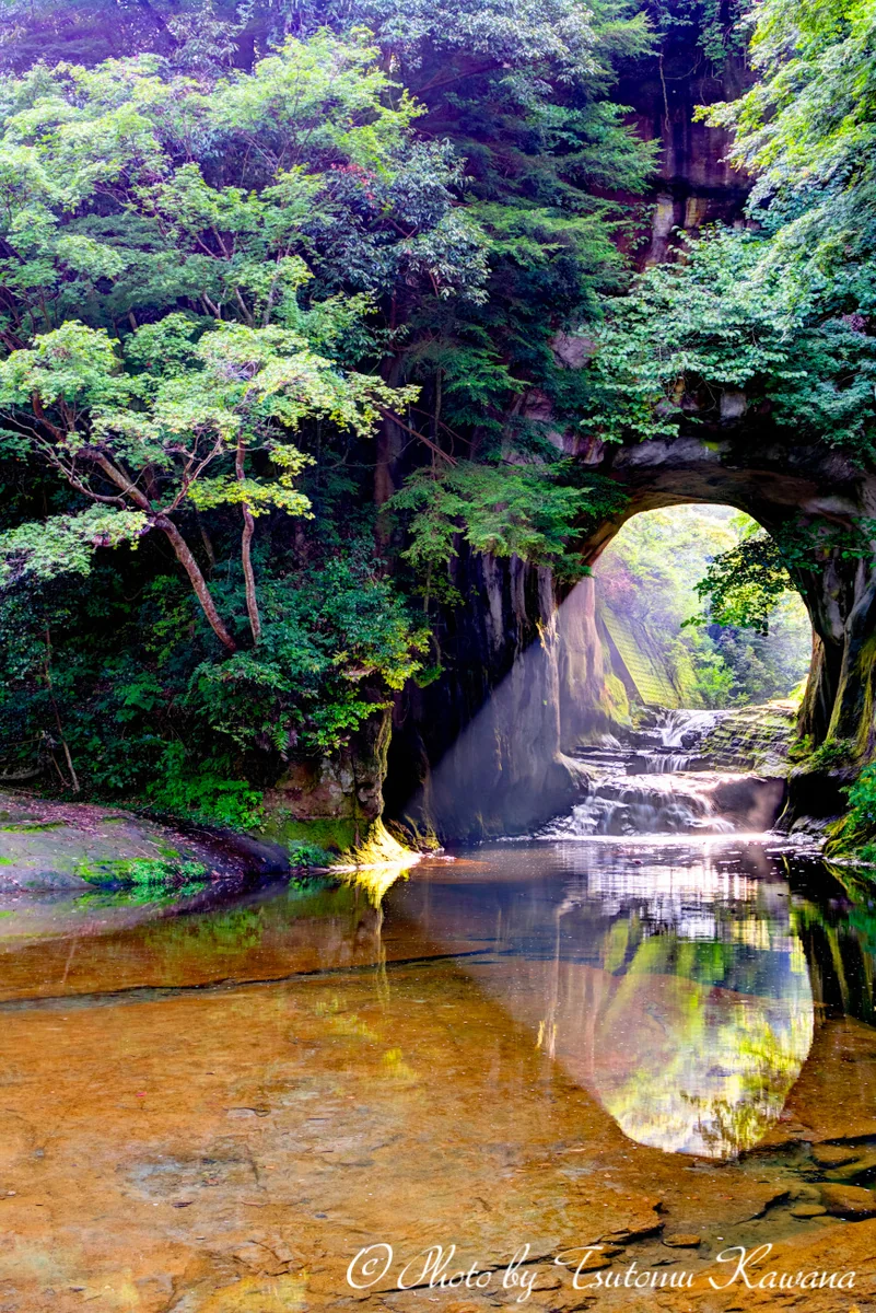 投稿写真：ハート朝陽が注ぐ、清流の情景