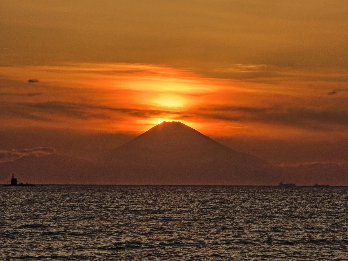 投稿写真：微妙なダイヤモンド富士