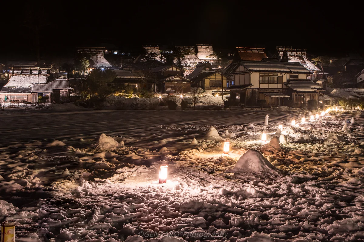 投稿写真：美山かやぶきの里　雪灯廊
