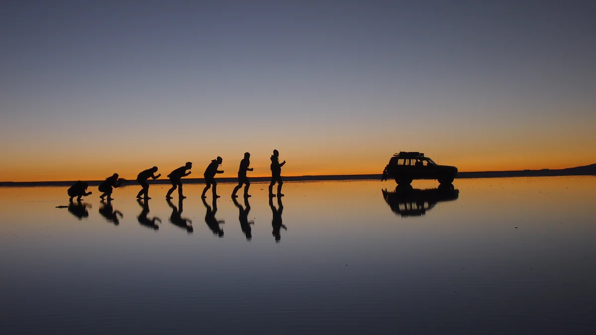 投稿写真：ウユニ塩湖の夕暮れ