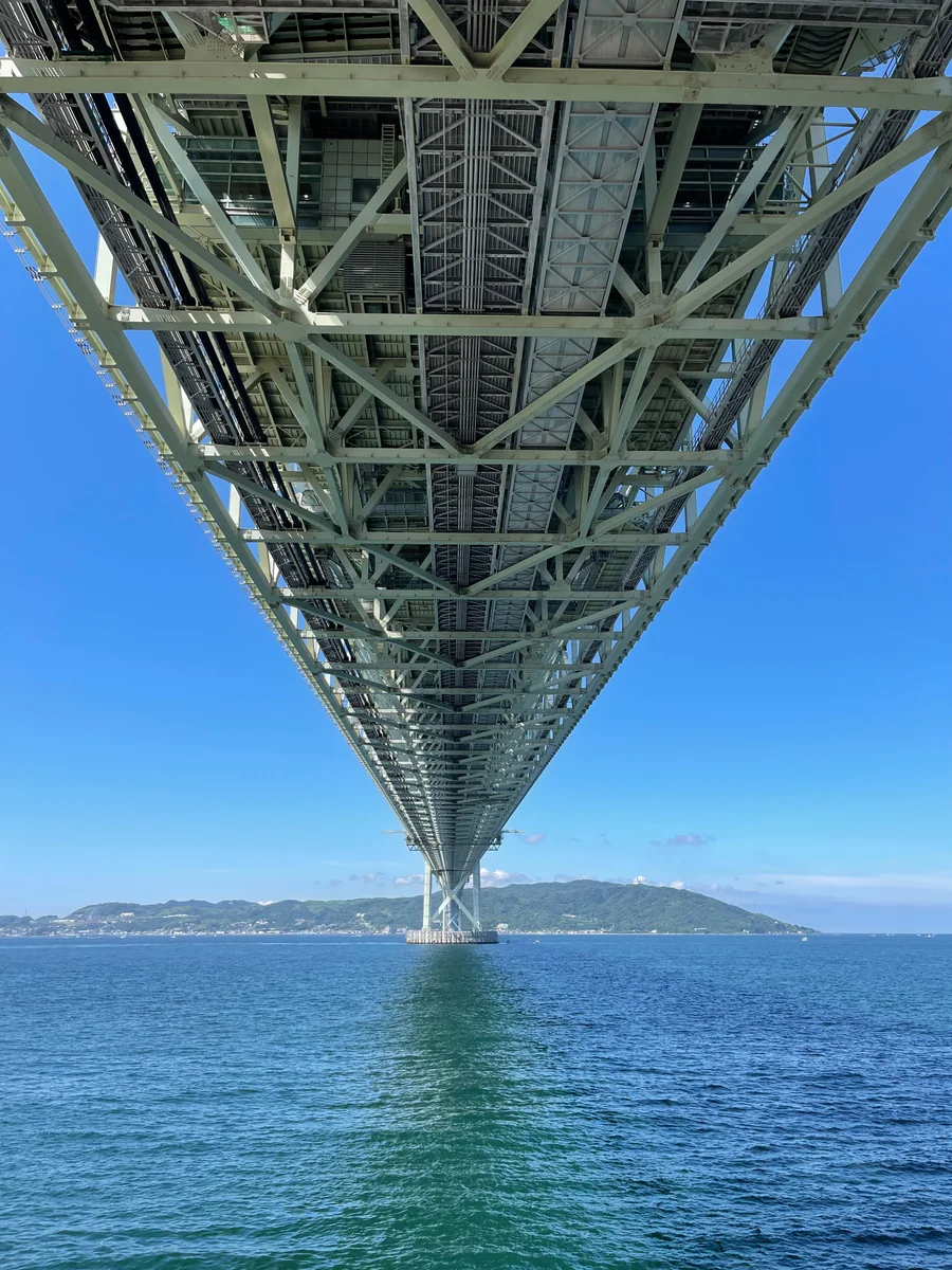 投稿写真：明石海峡大橋を舞子公園側の真下から