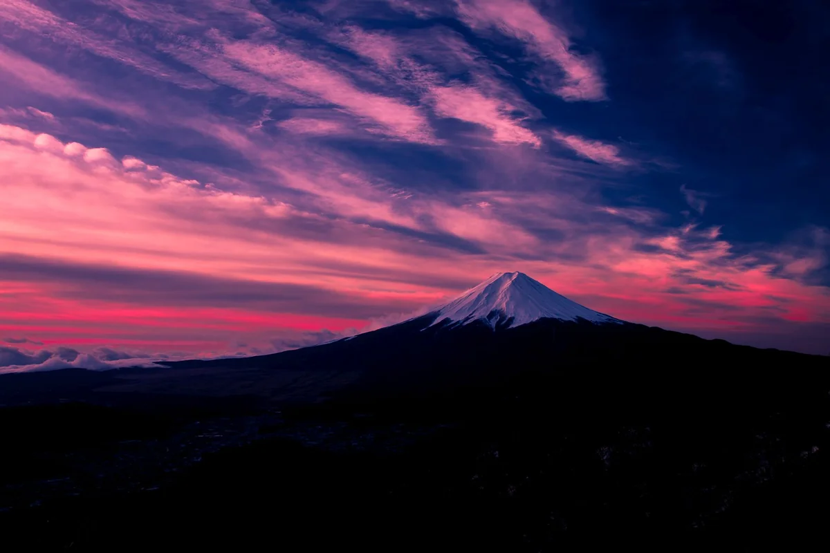 投稿写真：三つ峠からの富士と朝焼け