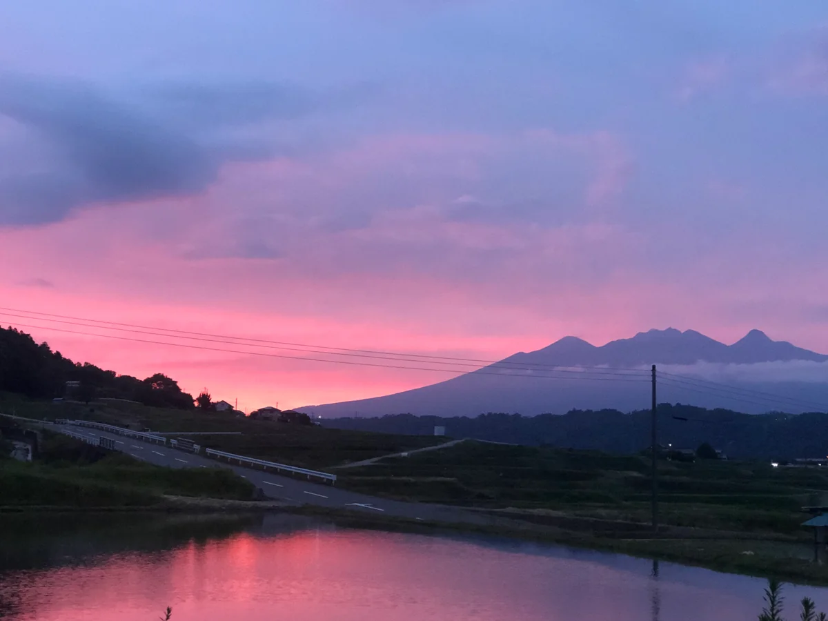 投稿写真：夕日と八ヶ岳