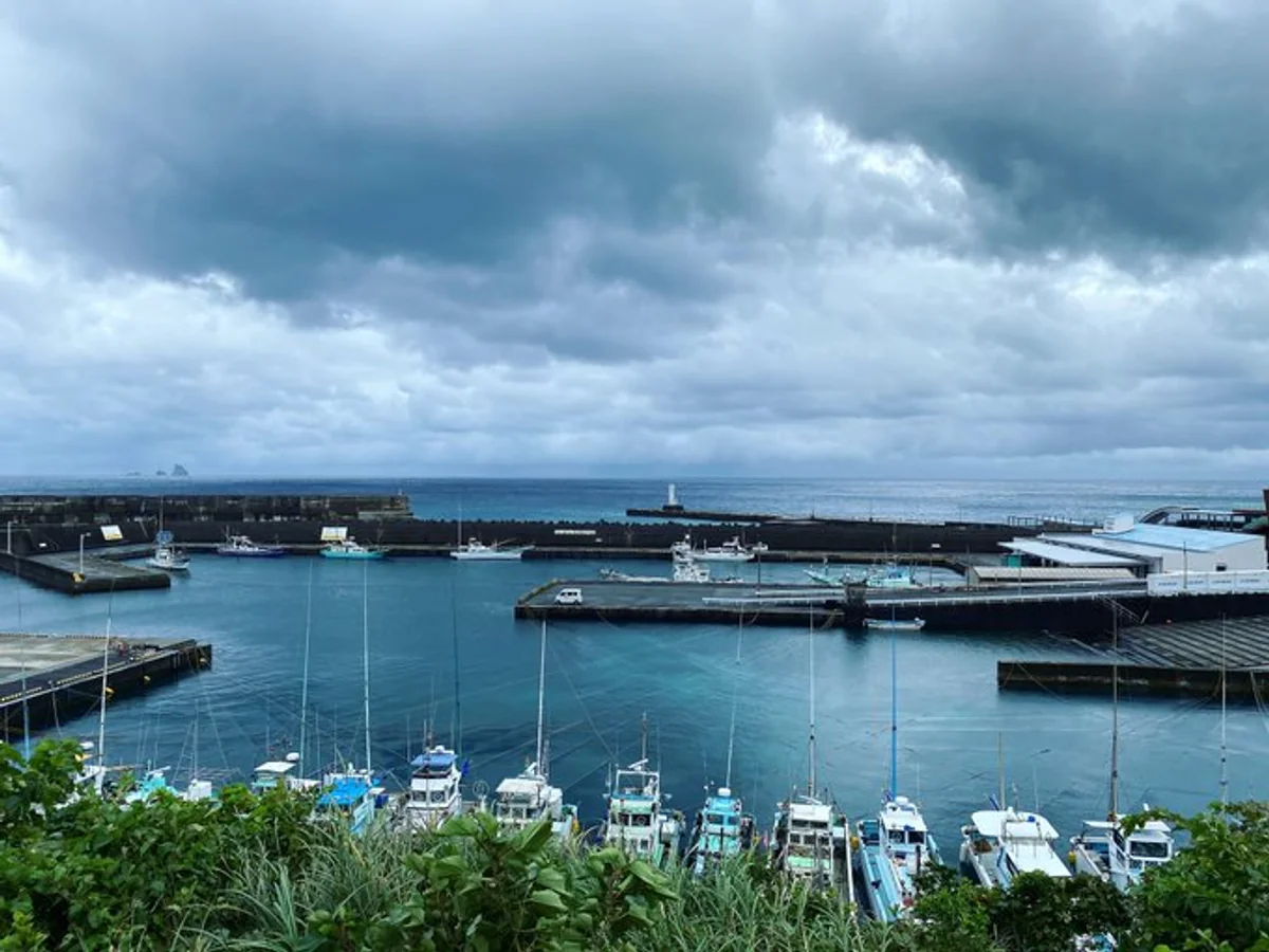 投稿写真：台風養生をする漁船たち
