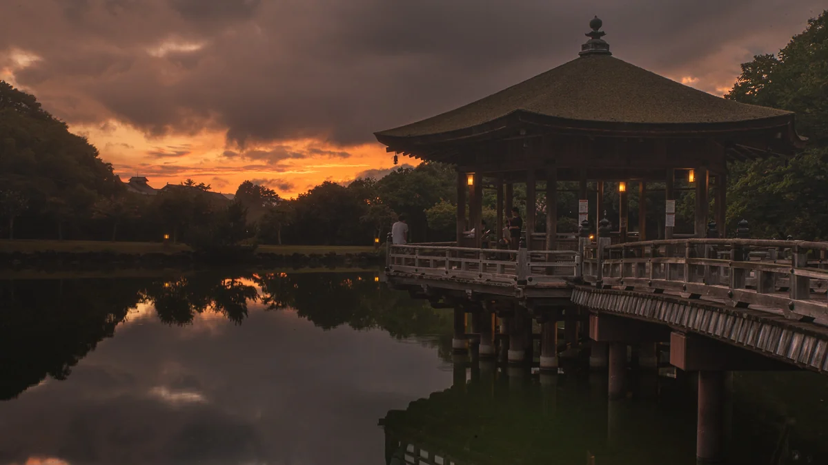 投稿写真：奈良　浮御堂　夕焼け