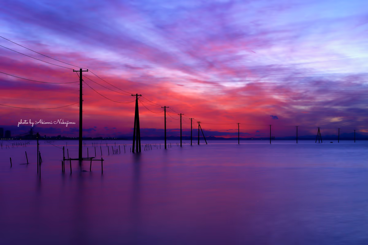 投稿写真：久津間海岸の夕陽