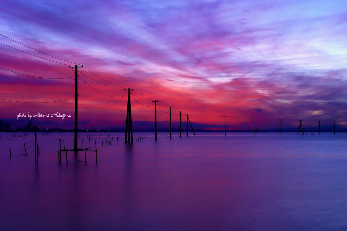 投稿写真：久津間海岸の夕陽