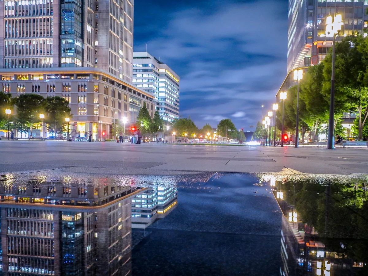 投稿写真：行幸通りの夜景リフレクション