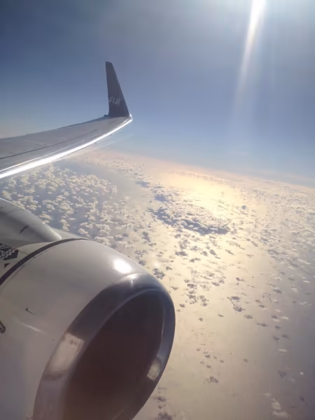 投稿：飛行機からの夕焼け