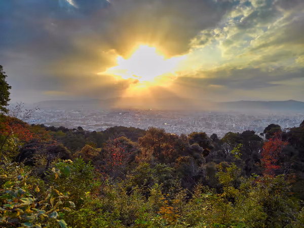 投稿：京都の秋の夕暮れ