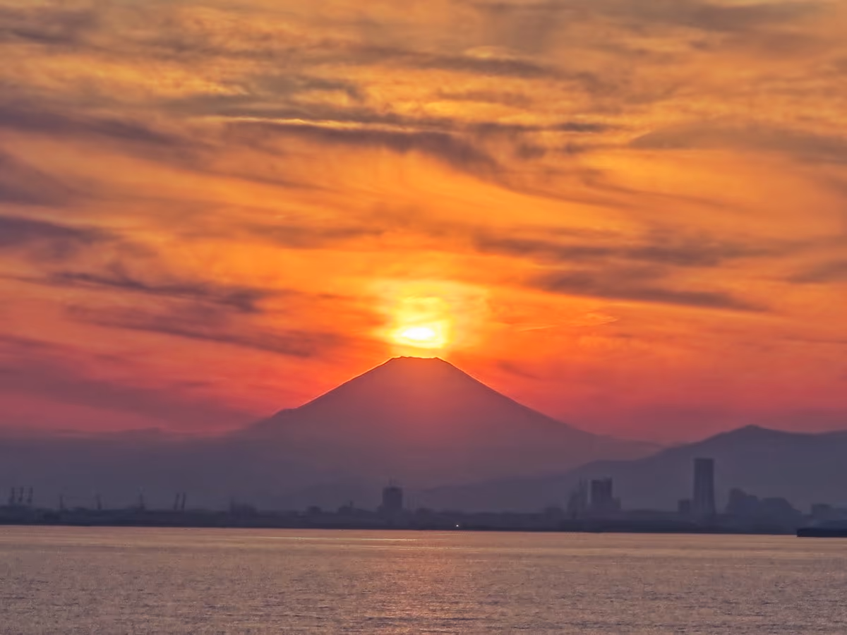 投稿写真：微妙なダイヤモンド富士