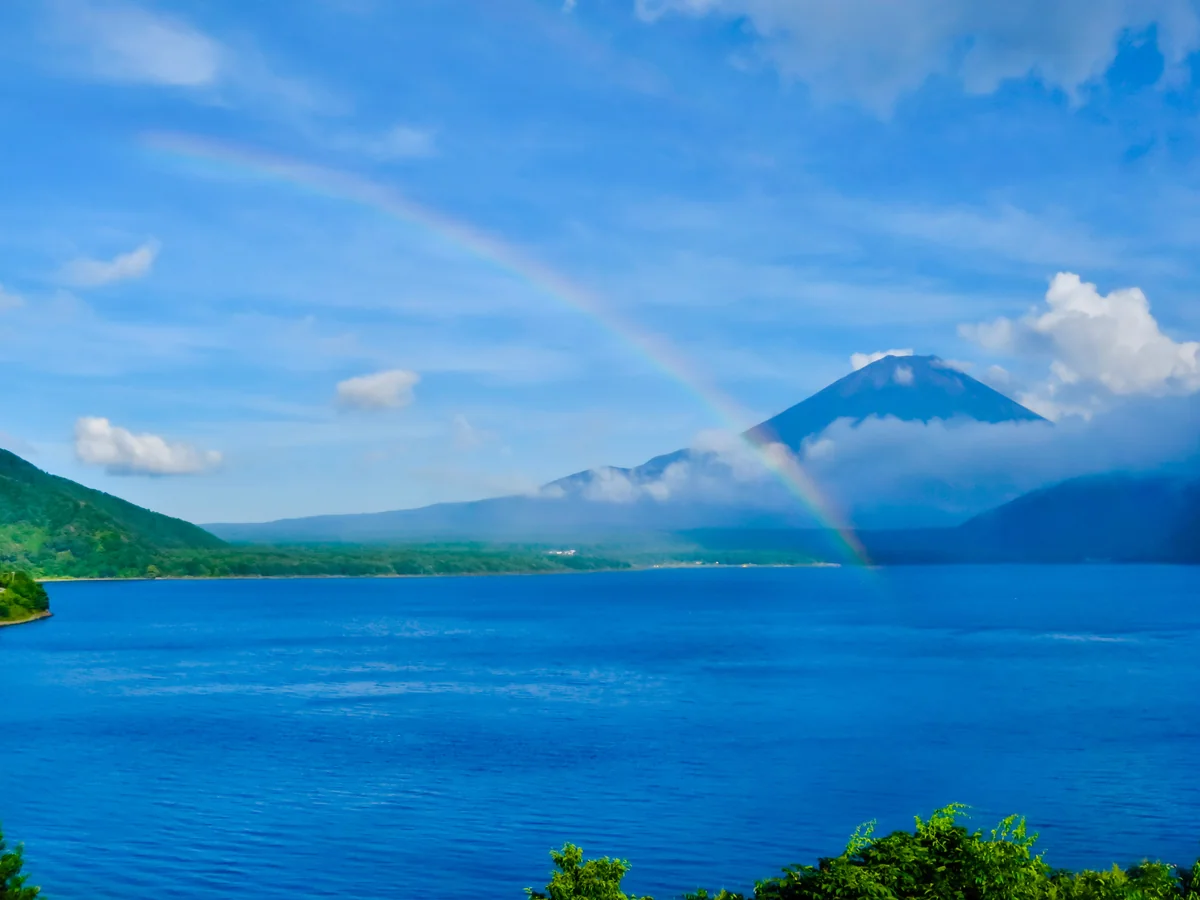投稿写真：虹と富士山