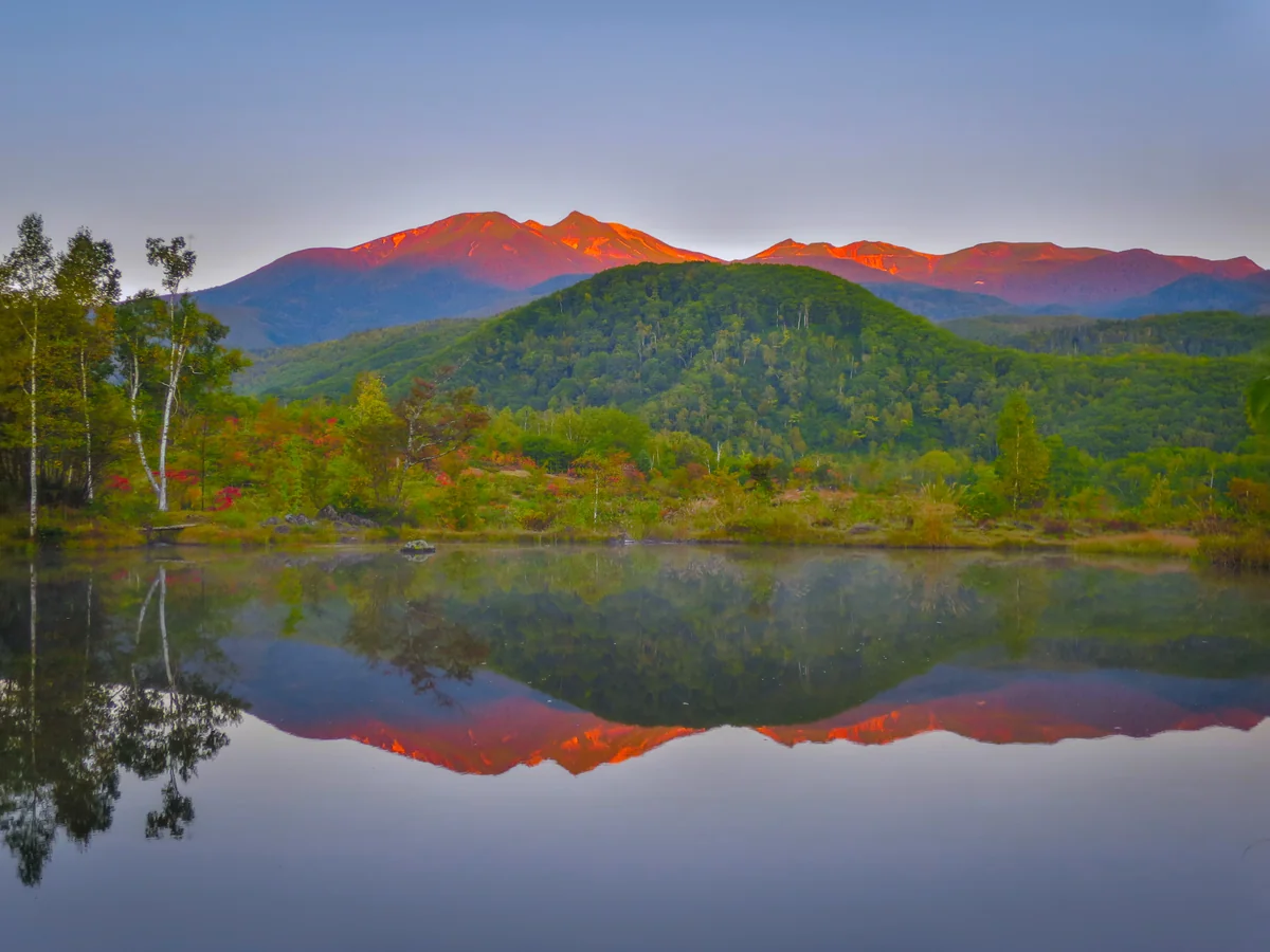 投稿写真：ダブルモルゲンロート乗鞍岳