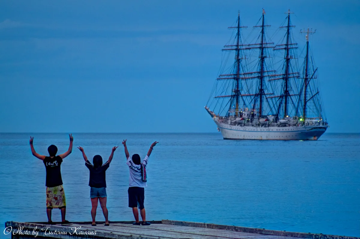 投稿写真：青春のたそがれ帆船