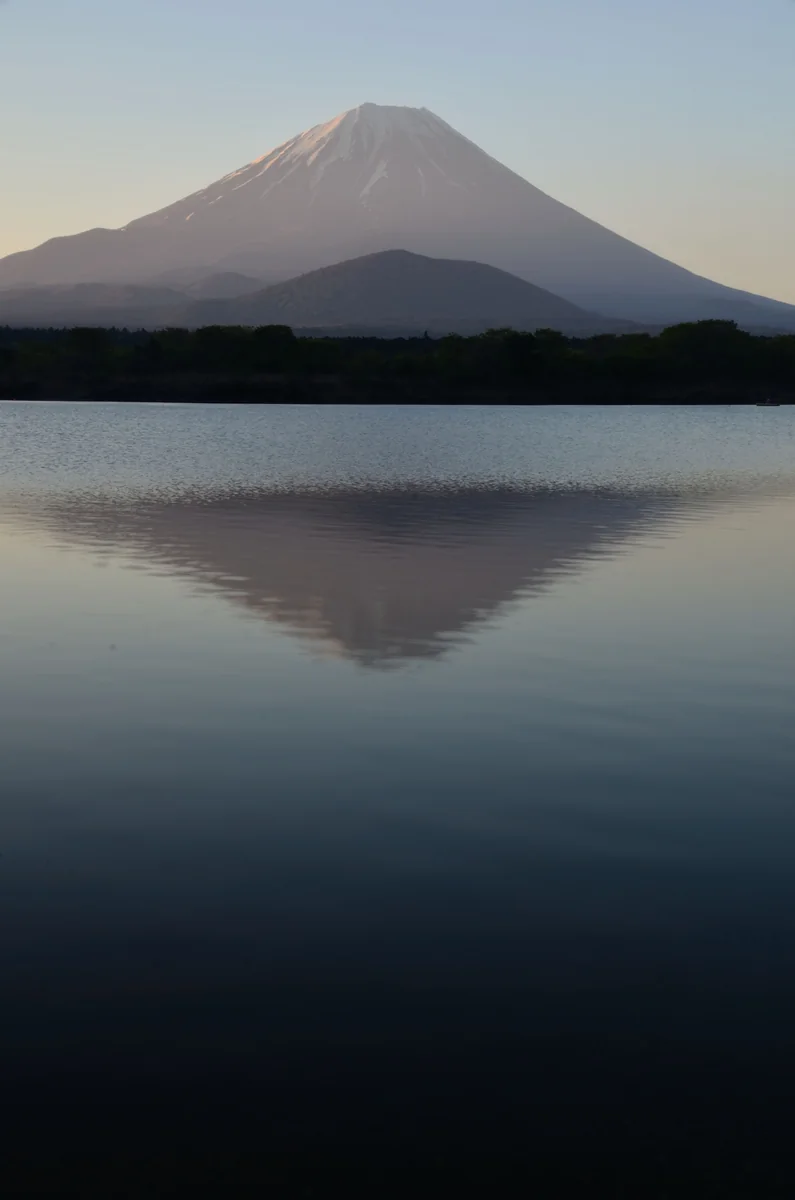 投稿写真：精進湖　夜明けの子抱富士