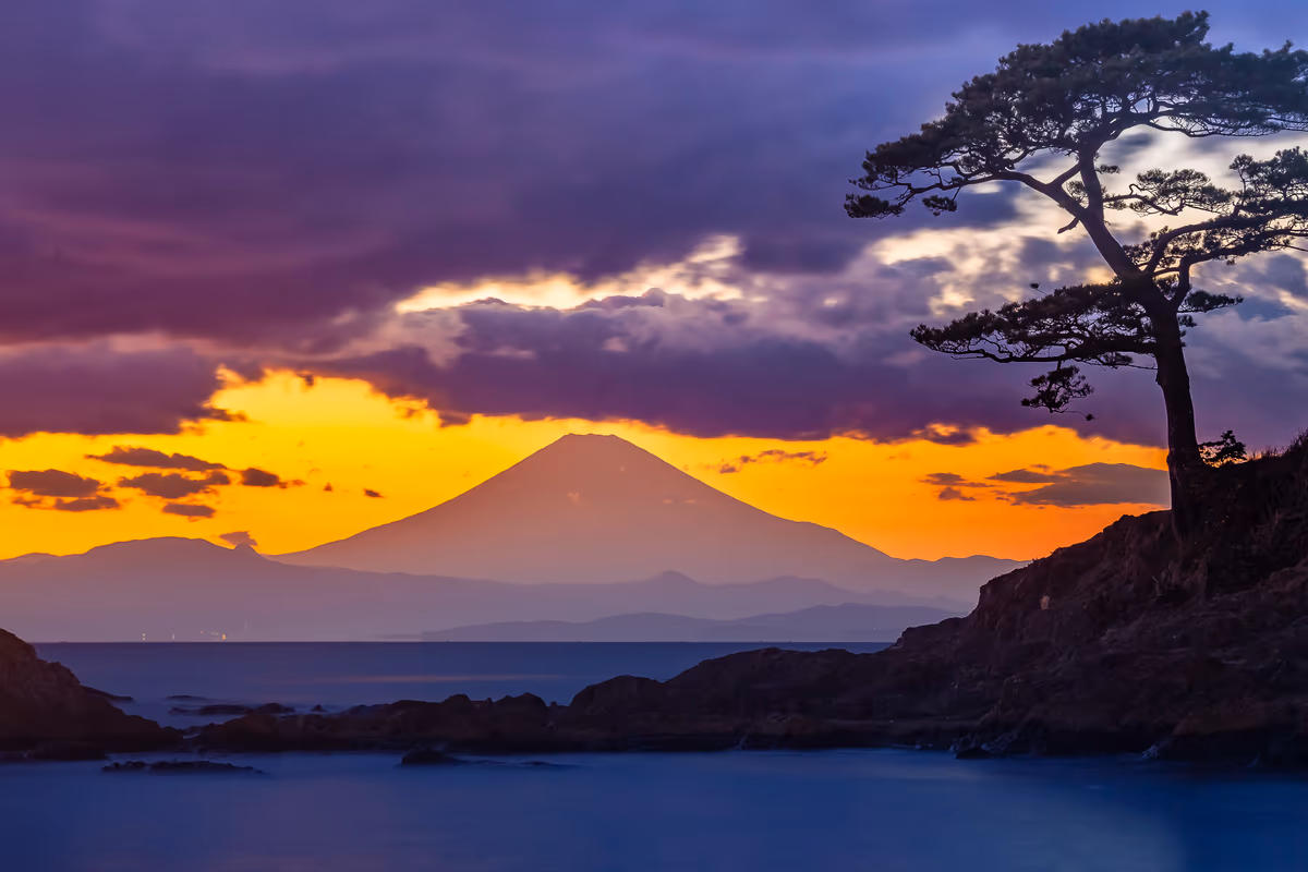 投稿写真：秋谷海岸より富士