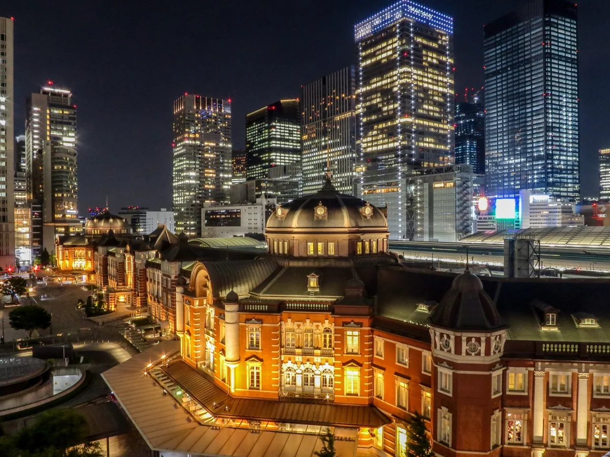 投稿写真：東京駅丸の内駅舎の夜景
