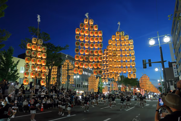 投稿：竿灯まつりの絶景