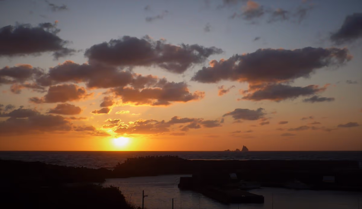 投稿写真：大荒れの後の夕陽
