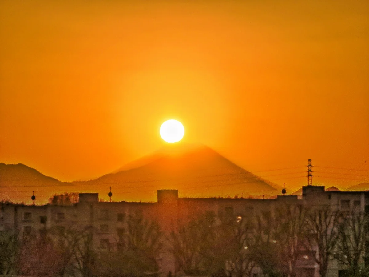 投稿写真：ダイヤモンド富士の始まり