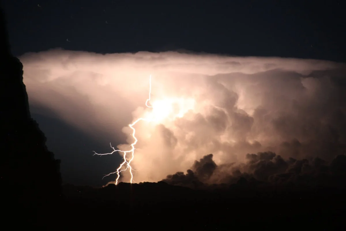 投稿写真：夜の稲妻